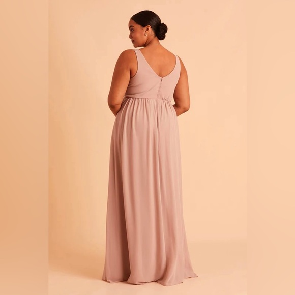 Birdy Grey LAURIE EMPIRE DRESS CHIFFON TAUPE Curve 3X NEW NWT - Picture 2 of 6